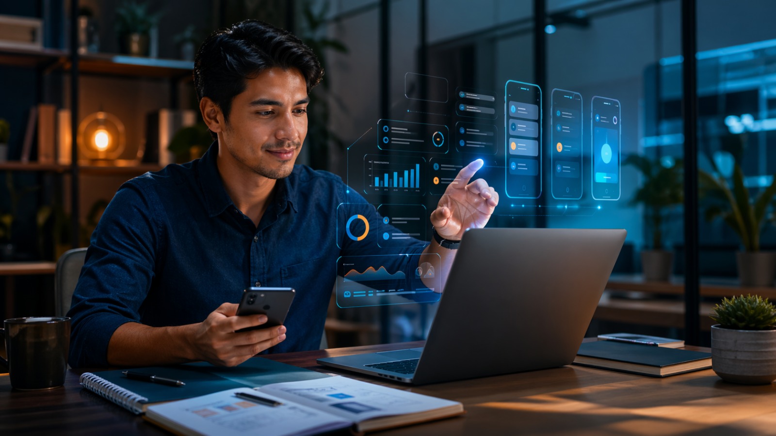 Emprendedor con laptop